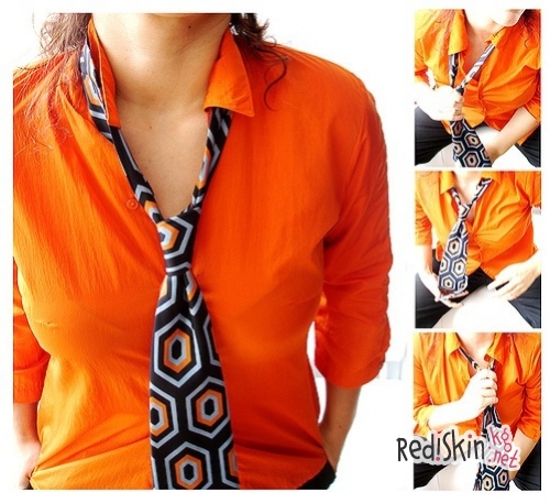 Неординарный женский аксессуар — галстук