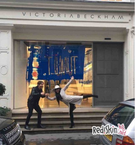 Ева Лонгория попробовала себя в роли продавца в бутике у Виктории Бекхэм