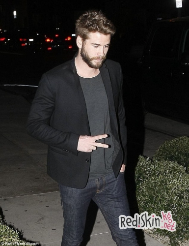 Лиам Хемсворт провёл вечер в кругу семьи