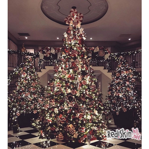 «Праздник к нам приходит»: семейство Кардашьян украсило дом к новогодним праздникам