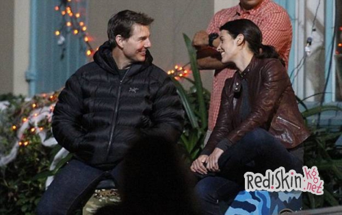 Снимается кино: Хорошие друзья Том Круз и Коби Смолдерс на съемочной площадке фильма "Джек Ричер: Никогда не возвращайся"