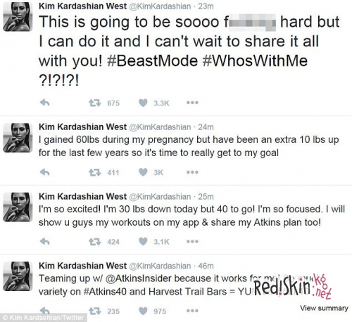 "Это будет таааак б***ь трудно": Ким Кардашян собирается сбросить более 20 килограмм