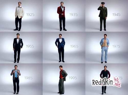 Как менялась мода: 100 лет мужского новогоднего стиля за 3 минуты (видео)