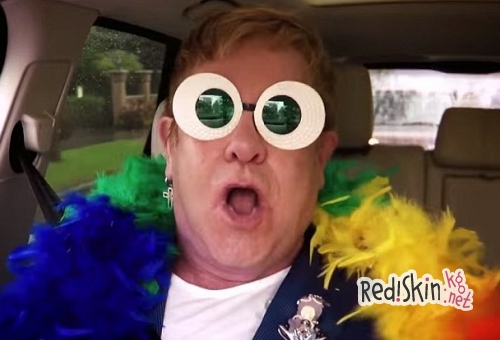 Элтон Джон спел с Джеймсом Корденом (видео)