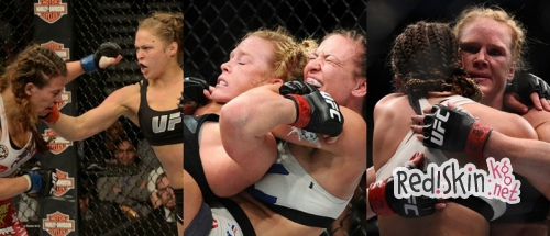 Довольный Леонардо Ди Каприо наблюдает за женскими боями в Лас-Вегасе