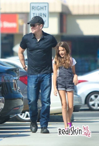 Отцы и дети: Мэтт Дэймон со старшей дочерью Изабеллой