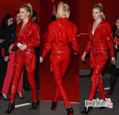 Только красный: звезды на тематической вечеринке L'Oreal